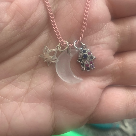 Enamel Chain Charm Necklace - Picture 4 of 6